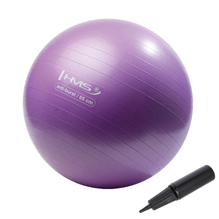 Voimistelupallo HMS YB02N Gym Ball 65 cm, violetti