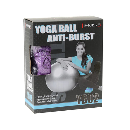 Voimistelupallo HMS YB02N Gym Ball 65 cm, violetti