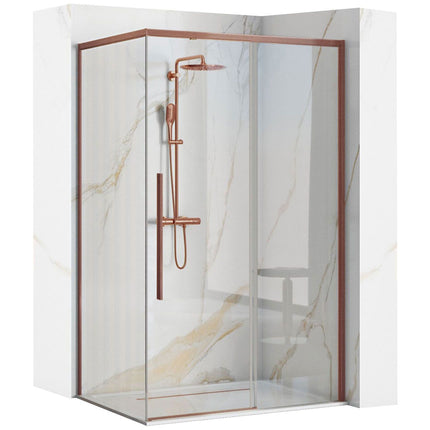 SOLAR Copper Brush suihkukaappi 120x90 – Kupari