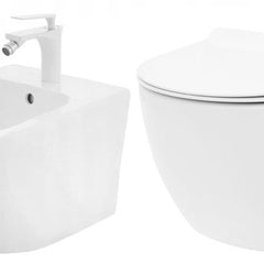 CARLO MINI Tornado Rimless Slim N wc-istuin + CARLO MINI bidee