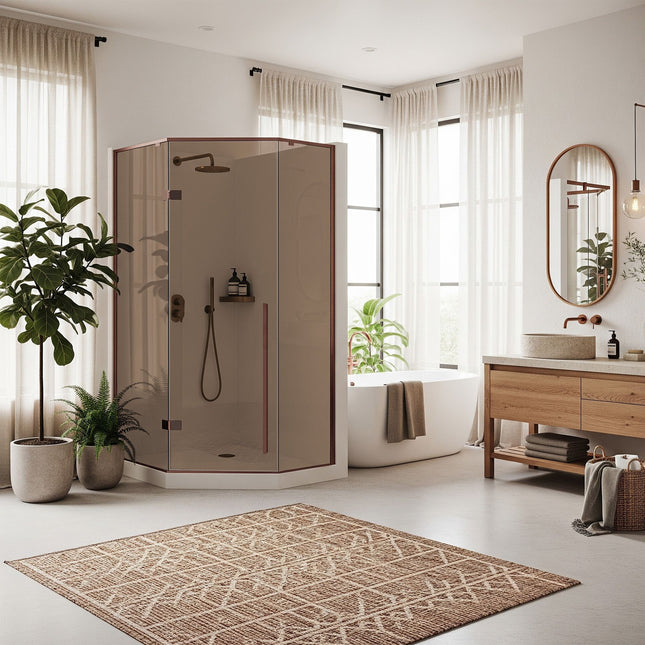 Rea suihkukaappi DIAMOND 90x90 COPPER BRUSH