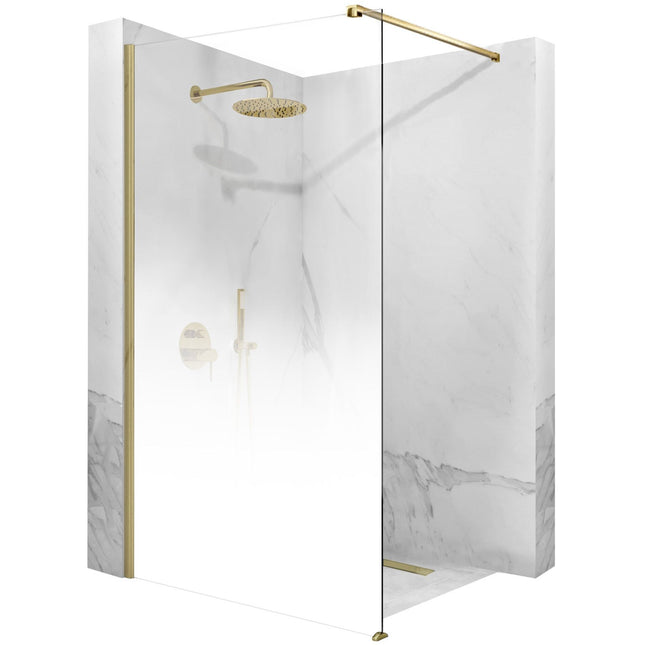 Rea Aero Ombre Gold Brush/White 110 suihkuseinä – Valkoinen