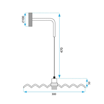 SEINÄVALAISIN SEINÄVALAISIN APP1355-1W Musta 30 cm – Musta