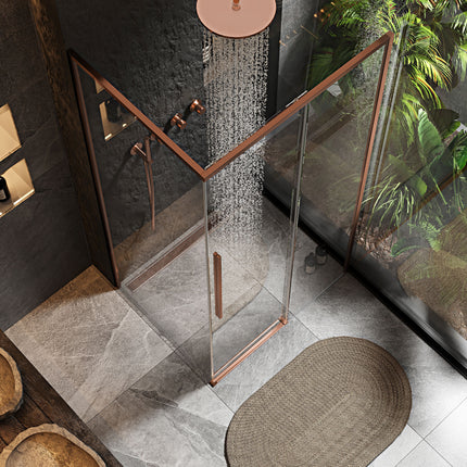 SOLAR Copper Brush suihkukaappi 120x90 – Kupari