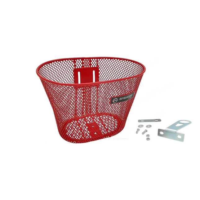Etukori lasten pyörälle SPENCER, 16"-24", metallia, punainen
