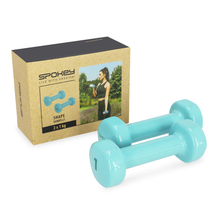 Käsipainot SPOKEY Muoto 2x1 kg, turkoosi