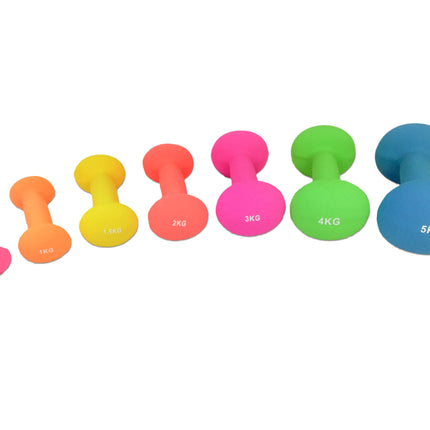 Käsipainot TUNTURI Neopreeni käsipainot 1,5kg, keltainen