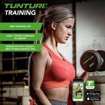 Käsipainot TUNTURI PU Pro käsipainosetti 14-32kg (10prs, 460kg)