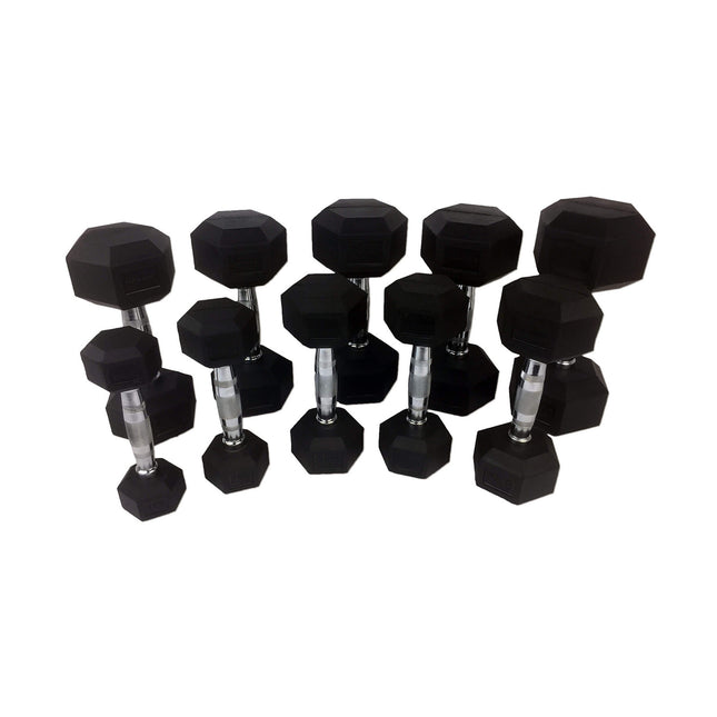 Käsipainot TUNTURI Kumikäsipainosetti 1-10kg (10 paria, 110kg)