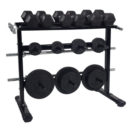 Käsipaino- ja levyteline TUNTURI Disc & Dumbbell Rack