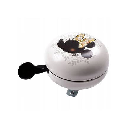 Polkupyöräkello Minnie Ornament Retro, valkoinen-musta