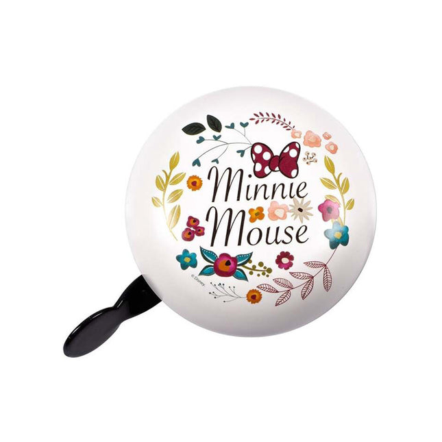 Polkupyöräkello Minnie Flowers Retro, valkoinen kukka