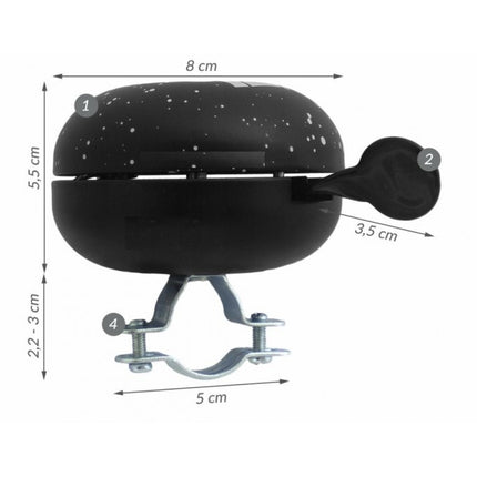 Polkupyöräkello Spiderman Retro, punainen