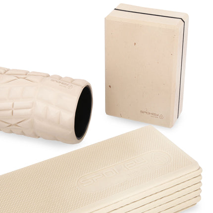 Joogasetti SPOKEY Ecosana Eco, rulla+pala+matto