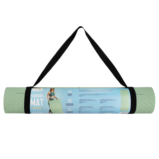 Joogamatto SPOKEY Mandala, vihreä