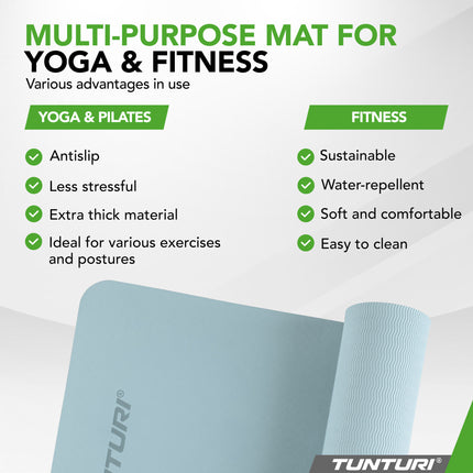 Joogamatto Tunturi Yogamat 8mm, vaaleansininen