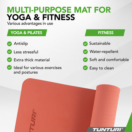 Joogamatto Tunturi Yogamat 8mm, Rose Gold
