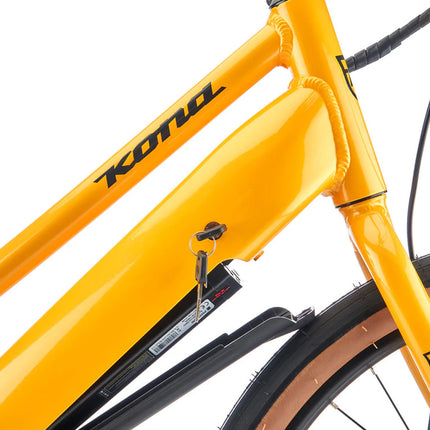 Sähköpyörä Kona Coco HD, kiiltävä metallinkeltainen (S)