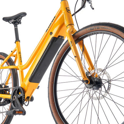 Sähköpyörä Kona Coco HD, kiiltävä metallinkeltainen (S)