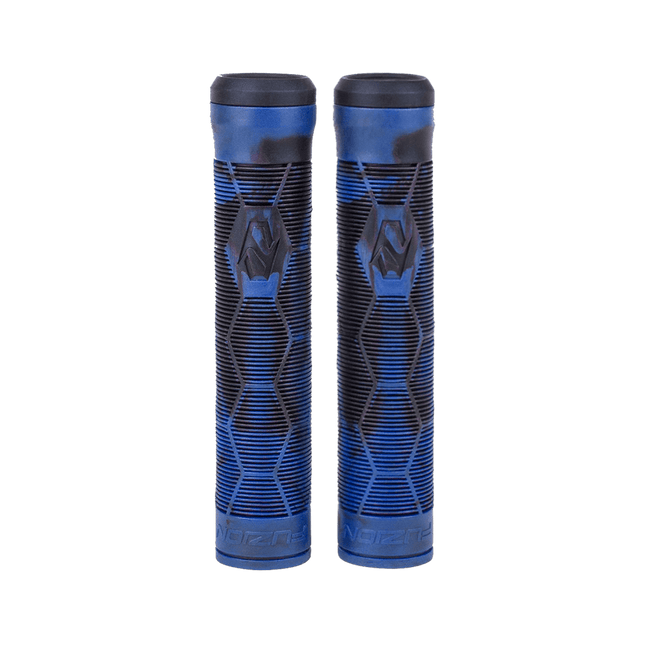 Kahvat Fuzion Hex Pro Scooter Grips Musta/Blue Swirl