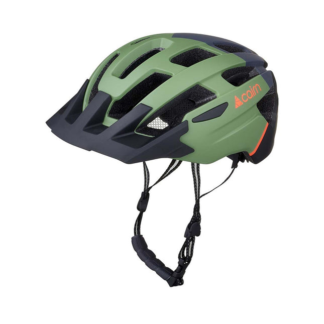 Kypärä CAIRN PRISM XTR II Matt Green Clay Musta, musta-vihreä-harmaa (L)