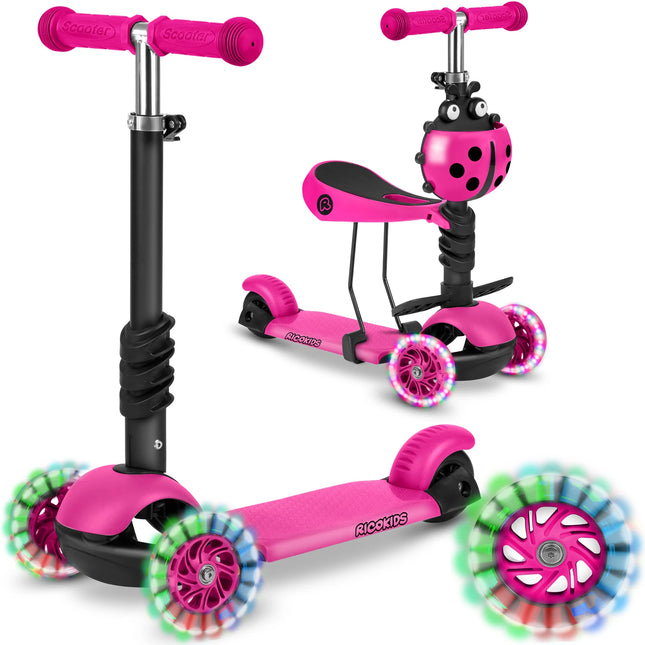Lasten skootteri RICOKIDS Buggy, pinkki
