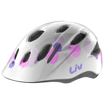 Lasten kypärä GIANT Musa, kiiltävä kuplavalkoinen