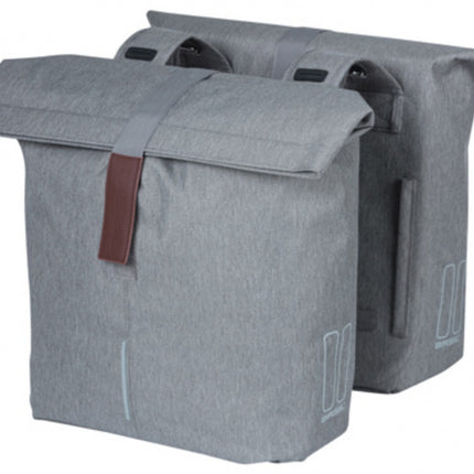 Laukkulaukku BASIL City tuplapyörälaukku, 28-32 L, harmaa