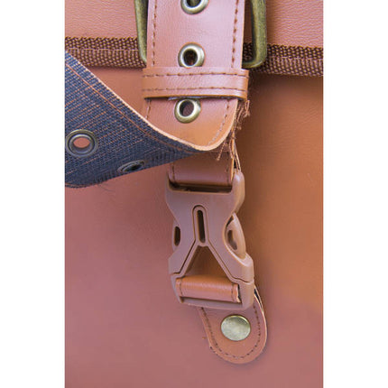 Laukku M-WAVE Amsterdam Double L, 15 L, synteettinen nahka, ruskea