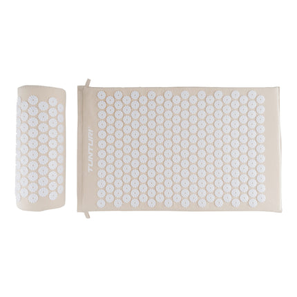 Pistehierontamatto ja tyyny Tunturi Acupressure Mat And Pillow, beige