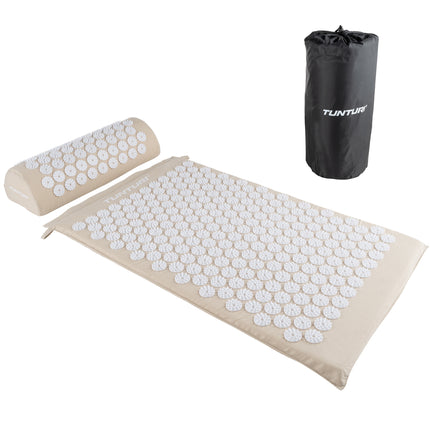 Pistehierontamatto ja tyyny Tunturi Acupressure Mat And Pillow, beige