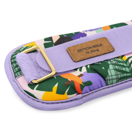 Ranne- ja nilkkapainot SPOKEY Home Jungle 2x0,5 kg, violetti-kirjava
