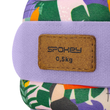 Ranne- ja nilkkapainot SPOKEY Home Jungle 2x0,5 kg, violetti-kirjava