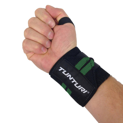 Rannehihnat TUNTURI Wrist Wraps, vihreä