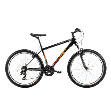 Nuorten polkupyörä ROMET Rambler R6.0, 26" musta-oranssi-punainen (M)