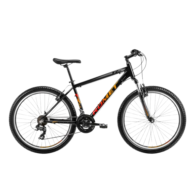 Nuorten polkupyörä ROMET Rambler R6.0, 26" musta-oranssi-punainen (M)