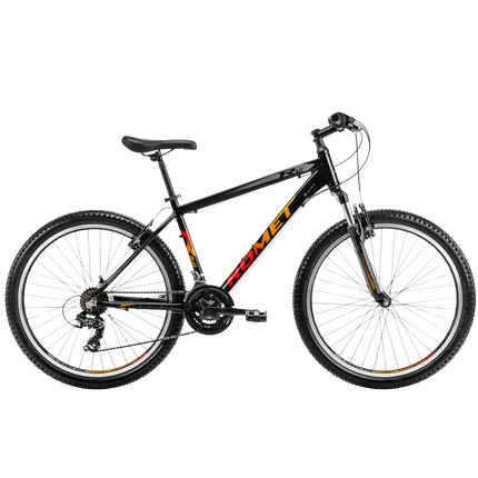 Polkupyörä ROMET Rambler R6.0, 26" musta-oranssi-punainen (S)