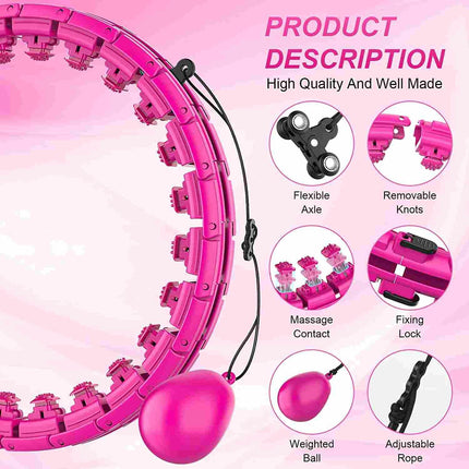 Hierova hulavanne painolla Smart Hula Hoop M2, pinkki