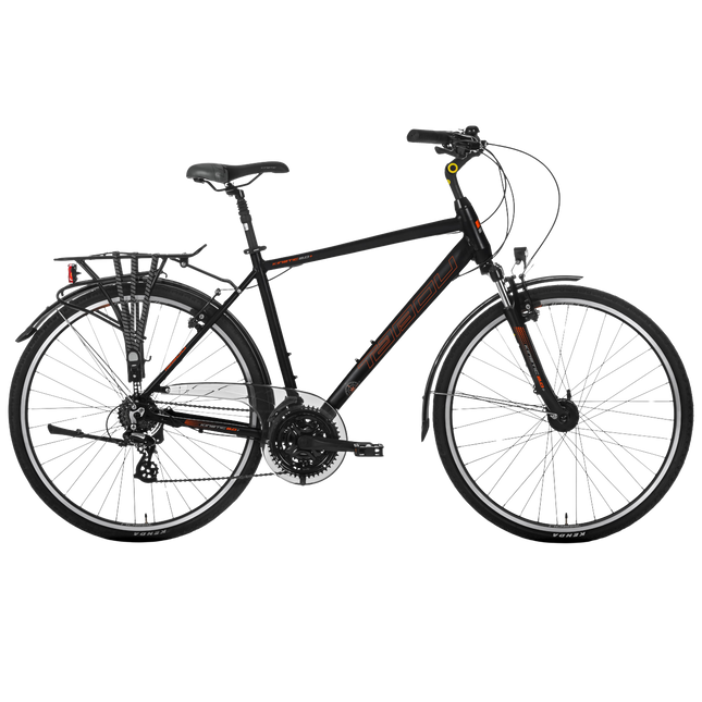 Miesten polkupyörä TABOU Kinetic 2.0 PLUS, 28" musta-oranssi (L)