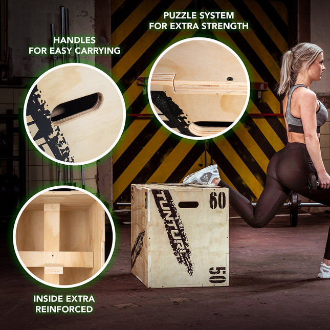 Treenilaatikko TUNTURI Plyo Box Wood 50/60/75cm