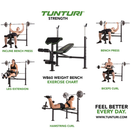 Treenipenkki Tunturi WB60 Olympic Width Weight Penkki