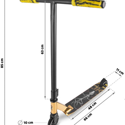 Temppuskootteri SOKE EVO, kultainen