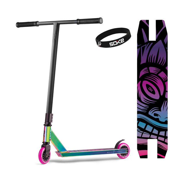 Temppuskootteri SOKE EVO, musta-violetti