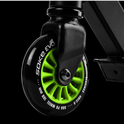 Temppuskootteri SOKE EVO, musta-vihreä