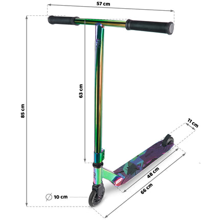 Temppuskootteri SOKE EVO, uuskrominen
