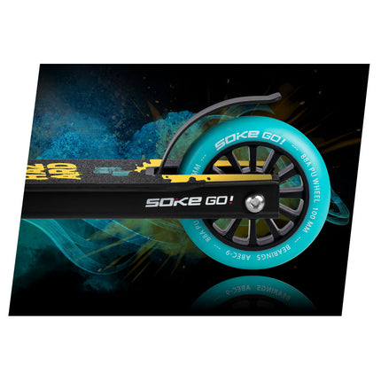 Stunt-skootteri SOKE GO! musta ja keltainen