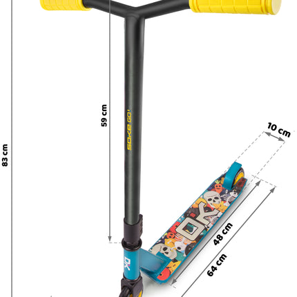 Stunt-skootteri SOKE GO! sini-keltainen