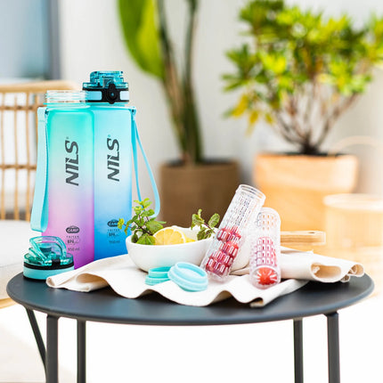 Vesipullo NILS NCD04, 950 ml, vaaleanpunainen-vihreä