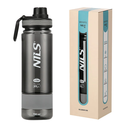 Vesipullo NILS NCD07, 700 ml, musta-harmaa