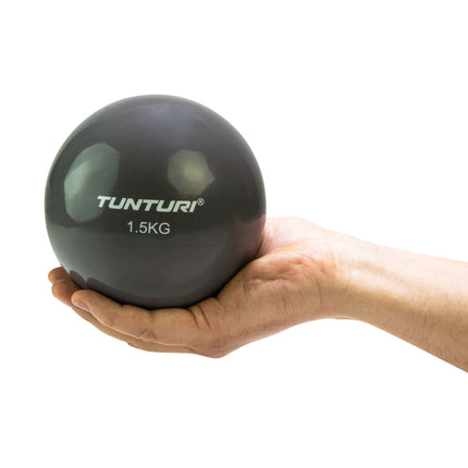 Voimistelupallo TUNTURI Yoga Toningball 1,5kg, antrasiitti